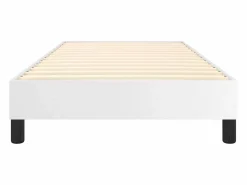 Clicnbuy Estructura de cama box spring cuero sintético blanco 90x190 cm New
