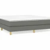Clicnbuy Somier - 160X200Cm|Estructura de cama box spring tela gris oscuro 160x200 cm