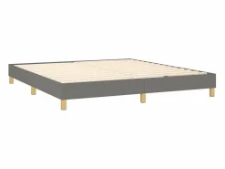 Clicnbuy Somier - 160X200Cm|Estructura de cama box spring tela gris oscuro 160x200 cm