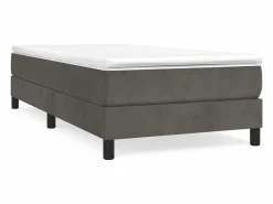 Estructura de cama box spring terciopelo gris oscuro 100x200 cm^Clicnbuy New
