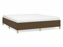 Clicnbuy Estructura de cama box spring tela marrón 180x200 cm Sale
