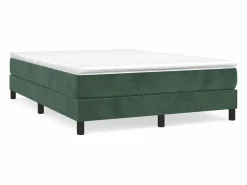 Estructura de cama box spring terciopelo verde oscuro 140x190cm^Clicnbuy Hot