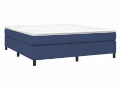 Clicnbuy Estructura de cama box spring tela azul 180x200 cm New