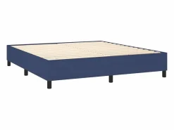 Clicnbuy Estructura de cama box spring tela azul 180x200 cm New