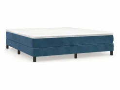 Clicnbuy Somier - 180X200Cm|Estructura de cama box spring terciopelo azul oscuro 180x200 cm