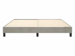Estructura de cama box spring terciopelo gris claro 160x200 cm^Clicnbuy Online