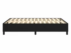 Estructura de cama box spring tela negro 140x190 cm^Clicnbuy Sale