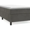 Clicnbuy Estructura de cama box spring terciopelo gris oscuro 90x190 cm Online