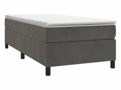 Clicnbuy Estructura de cama box spring terciopelo gris oscuro 90x190 cm Online