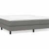 Clicnbuy Estructura de cama box spring tela gris oscuro 160x200 cm Hot