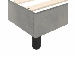 Clicnbuy Somier - 140X190Cm|Estructura de cama box spring terciopelo gris claro 140x190 cm