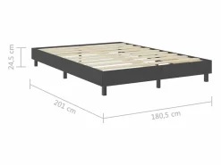 Estructura de cama Box Spring tela gris 180x200 cm^Clicnbuy Online