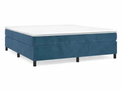 Estructura de cama box spring terciopelo azul oscuro 160x200 cm^Clicnbuy New