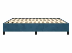 Estructura de cama box spring terciopelo azul oscuro 160x200 cm^Clicnbuy New