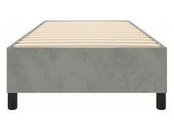 Clicnbuy Somier - 90X190Cm|Estructura de cama box spring terciopelo gris claro 90x190 cm