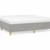 Estructura de cama box spring tela gris claro 180x200 cm^Clicnbuy Sale
