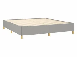Estructura de cama box spring tela gris claro 180x200 cm^Clicnbuy Sale