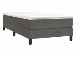 Estructura de cama box spring terciopelo gris oscuro 90x190 cm^Clicnbuy Best