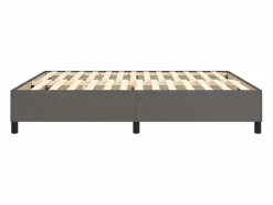 Clicnbuy Somier - 180X200Cm|Estructura de cama box spring cuero sintético gris 180x200 cm
