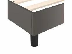 Clicnbuy Somier - 180X200Cm|Estructura de cama box spring cuero sintético gris 180x200 cm