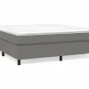 Estructura de cama box spring tela gris oscuro 180x200 cm^Clicnbuy Sale