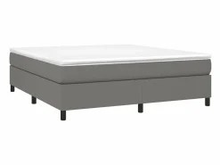 Estructura de cama box spring tela gris oscuro 180x200 cm^Clicnbuy Sale