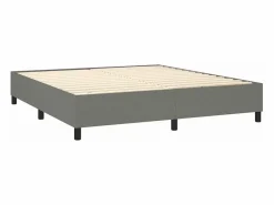 Estructura de cama box spring tela gris oscuro 180x200 cm^Clicnbuy Sale