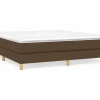 Clicnbuy Estructura de cama box spring tela marrón 180x200 cm Sale