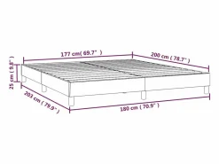 Clicnbuy Estructura de cama box spring tela marrón 180x200 cm Sale