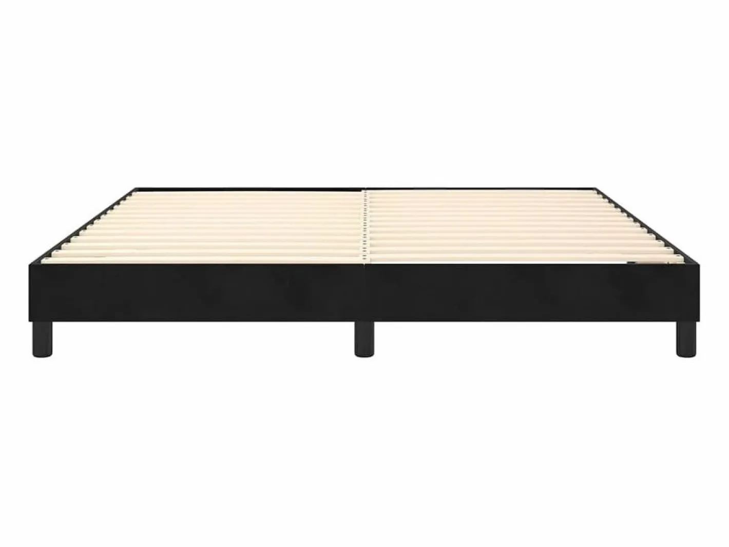 Estructura de cama box spring terciopelo negro 160x200 cm^Clicnbuy Hot
