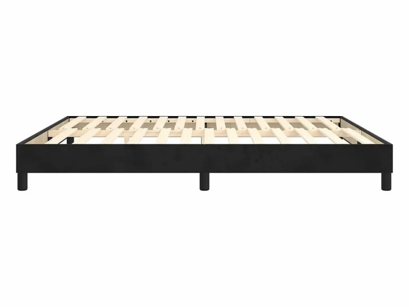 Estructura de cama box spring terciopelo negro 160x200 cm^Clicnbuy Hot