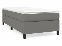Clicnbuy Somier - 90X190Cm|Somier Tapizado|Estructura de cama box spring tela gris oscuro 90x190 cm