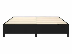 Estructura de cama box spring tela negro 180x200 cm^Clicnbuy