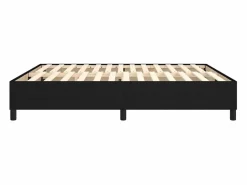 Estructura de cama box spring tela negro 180x200 cm^Clicnbuy