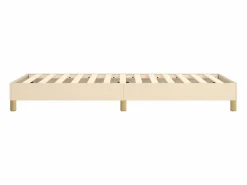 Clicnbuy Somier - 90X190Cm|Estructura de cama box spring tela color crema 90x190 cm