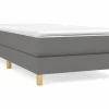 Clicnbuy Somier - 90X190Cm|Estructura de cama box spring tela gris oscuro 90x190 cm
