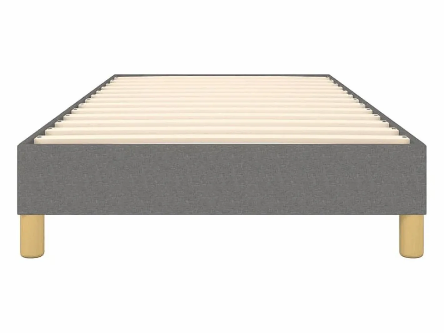 Clicnbuy Somier - 90X190Cm|Estructura de cama box spring tela gris oscuro 90x190 cm