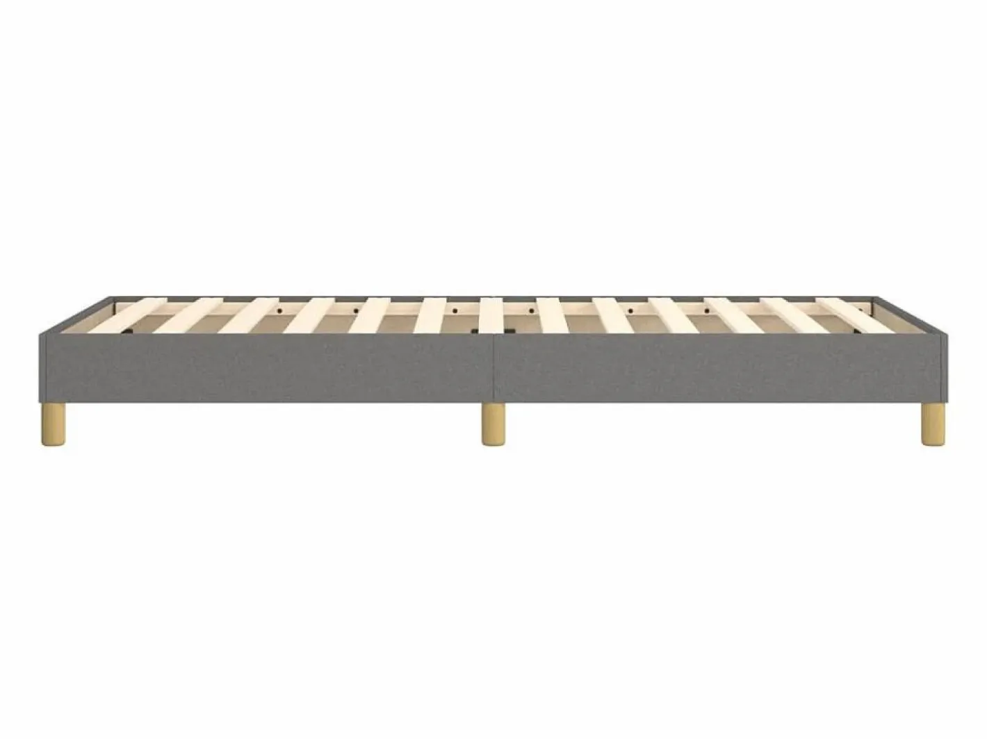 Clicnbuy Somier - 90X190Cm|Estructura de cama box spring tela gris oscuro 90x190 cm