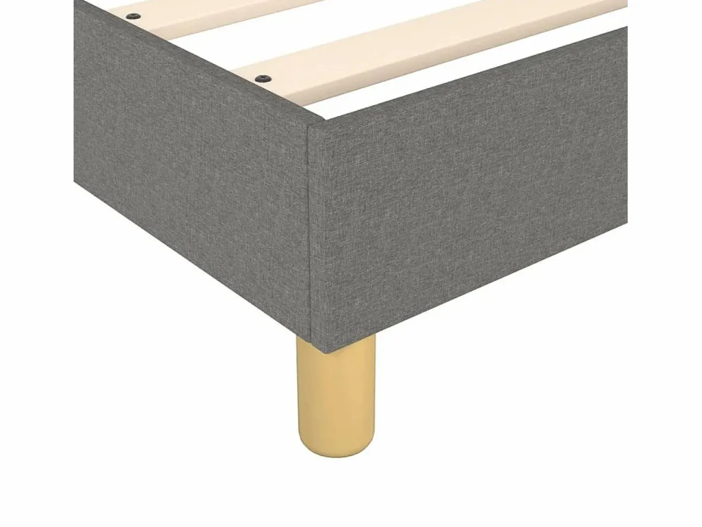 Clicnbuy Somier - 90X190Cm|Estructura de cama box spring tela gris oscuro 90x190 cm