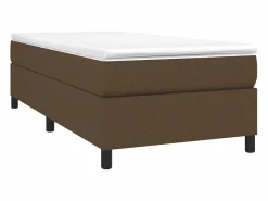 Clicnbuy Estructura de cama box spring tela marrón 90x190 cm Hot