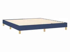 Clicnbuy Somier - 160X200Cm|Estructura de cama box spring tela azul 160x200 cm