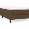 Clicnbuy Estructura de cama box spring tela marrón 90x190 cm