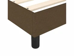 Clicnbuy Estructura de cama box spring tela marrón 90x190 cm