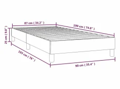 Clicnbuy Estructura de cama box spring tela marrón 90x190 cm