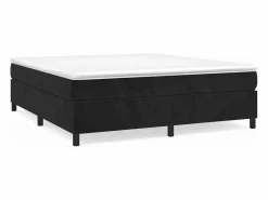 Estructura de cama box spring terciopelo negro 180x200 cm^Clicnbuy Outlet