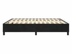 Estructura de cama box spring terciopelo negro 180x200 cm^Clicnbuy Outlet