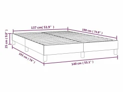 Estructura de cama box spring terciopelo gris oscuro 140x190cm^Clicnbuy