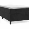 Estructura de cama box spring terciopelo negro 90x190 cm^Clicnbuy Discount