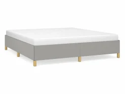 Clicnbuy Estructura de cama box spring tela gris claro 160x200 cm New