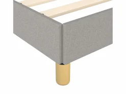 Clicnbuy Estructura de cama box spring tela gris claro 160x200 cm New